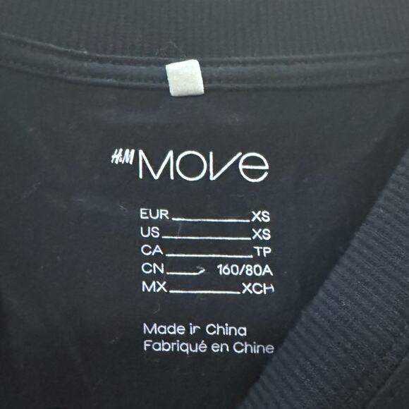 H&M Move Black Muscle Tank Top XS Women’s Sleeveless Activewear Gym Shirt - Picture 3 of 6